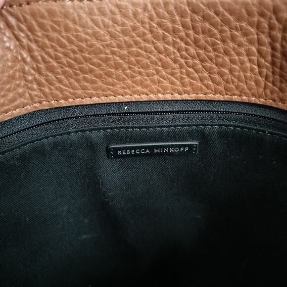 4755) Rebecca Minkoff Darren Signature Leather Backpack in Tobacco color - Picture 8 of 13